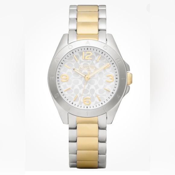 Coach Accessories - WOMENS COACH TRISTAN ANALOG TWO TONE STAINLESS STEEL WATCH WATER RESISTANT 3 ATM